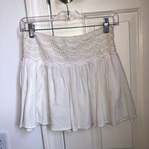 Zara white Mini Gauze skirt
